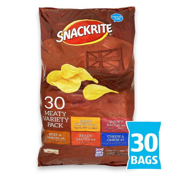 Snackrite Multipack Meaty Variety Crisps 30x25g