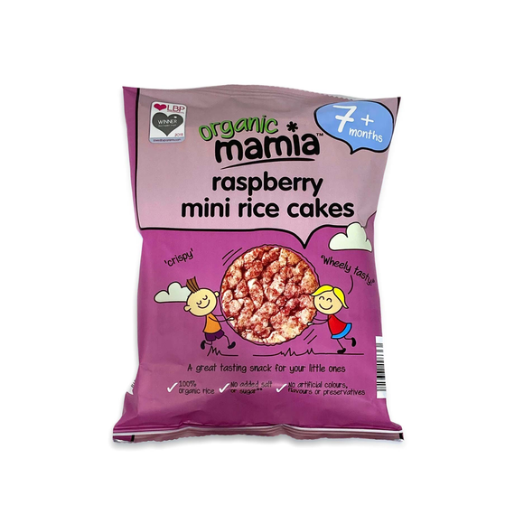 Mamia Organic Raspberry Mini Rice Cakes 40g