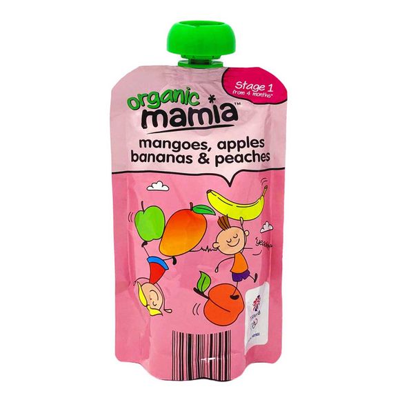 Mamia Organic Mango, Apple & Banana Baby Food Pouch 120g