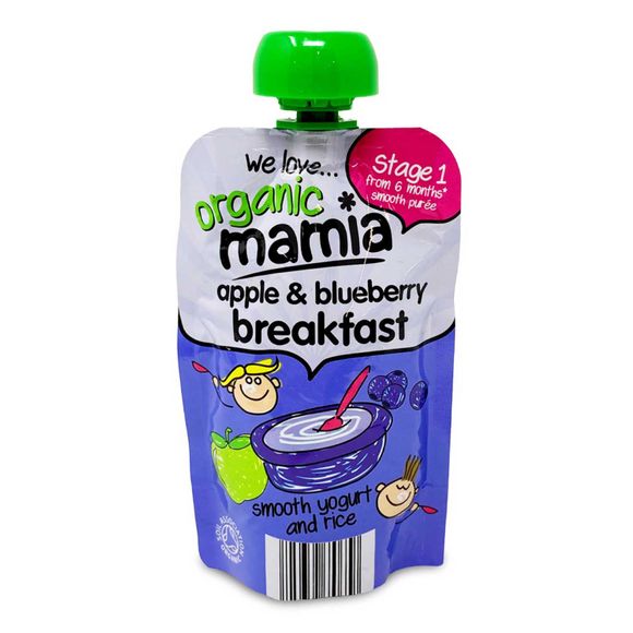 Mamia Organic Apple & Blueberry Breakfast 100g