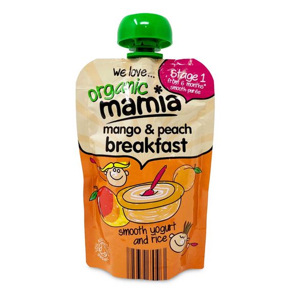 Mamia Organic Mango & Peach Baby Breakfast 100g