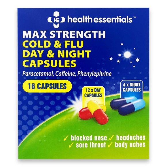 Health Essentials Day & Night Capsules 16 Pack