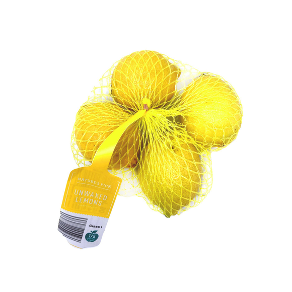 Nature's Pick Unwaxed Lemons Min 4 Pack