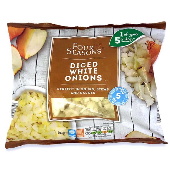 Four Seasons Diced White Onions 500g