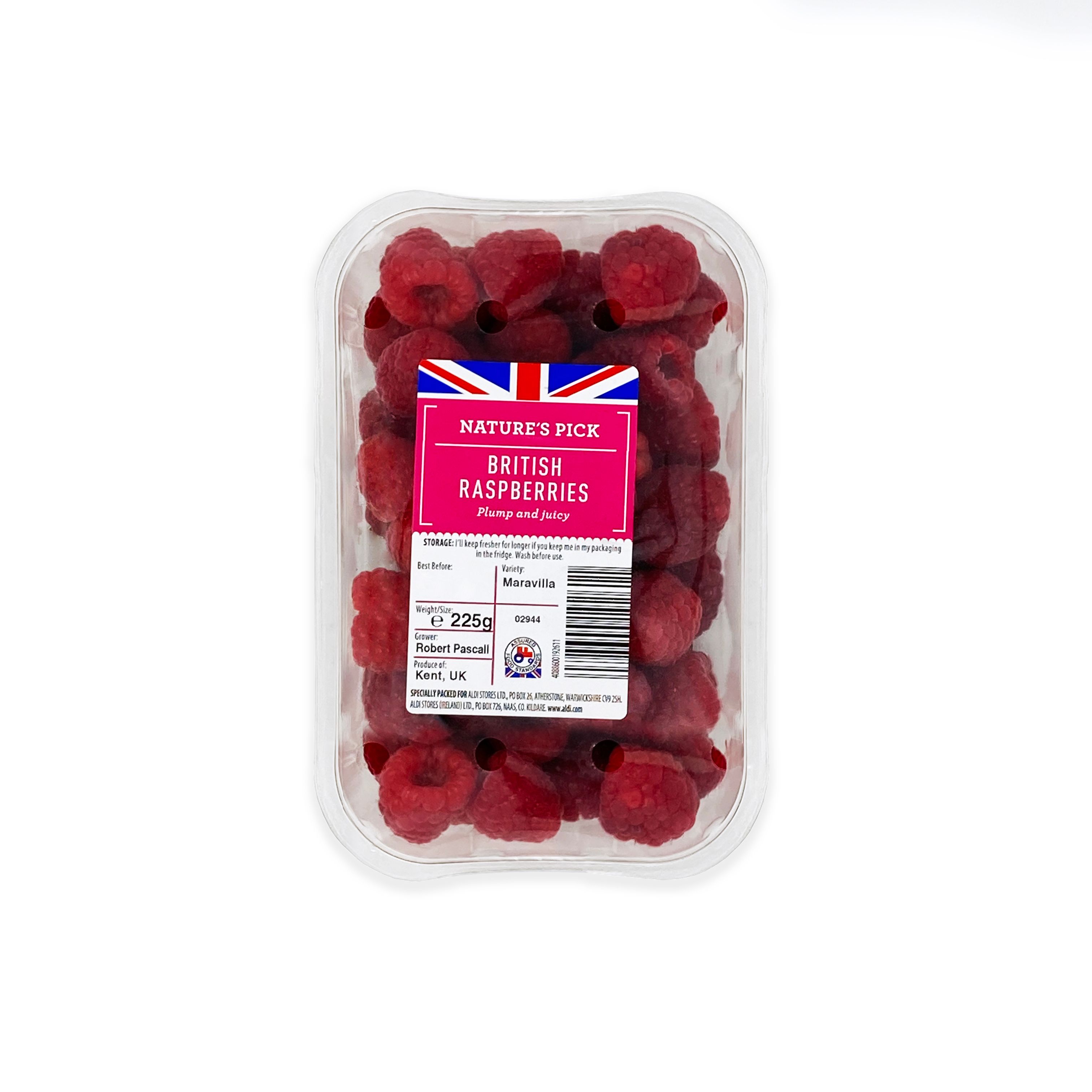 Nature's Pick British Raspberries 225g