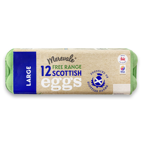 Merevale Large Scottish Free Range Eggs 12 Pack