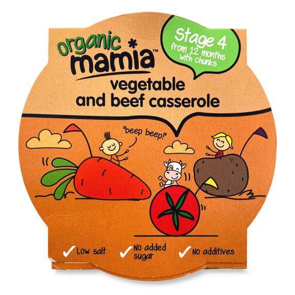 Mamia Organic Stage 4 Vegetable & Beef Casserole 230g