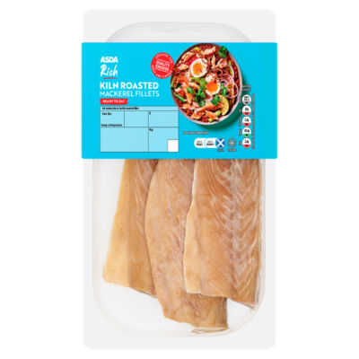 ASDA Rich Kiln Roasted Mackerel Fillets (Typically 250g)