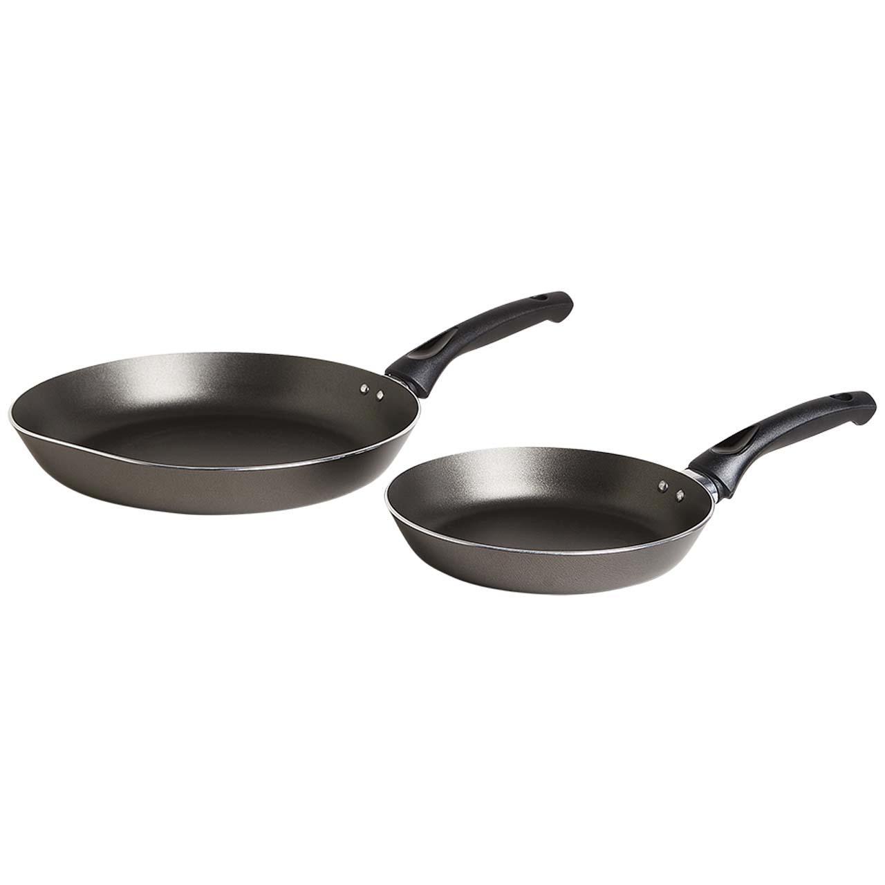 M&S 2 Piece Aluminium Frying Pan Set