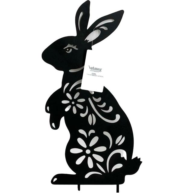 Nutmeg Rabbit Silhouette Stake Decoration 