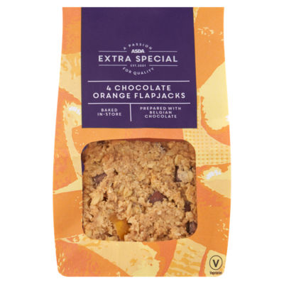 ASDA Extra Special Chocolate Orange Flapjacks 4 Pack