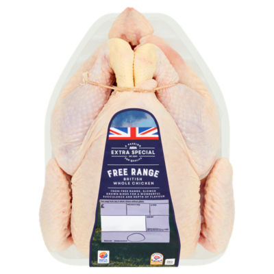 ASDA Extra Special Free Range Whole Chicken (Typically 1.55kg)