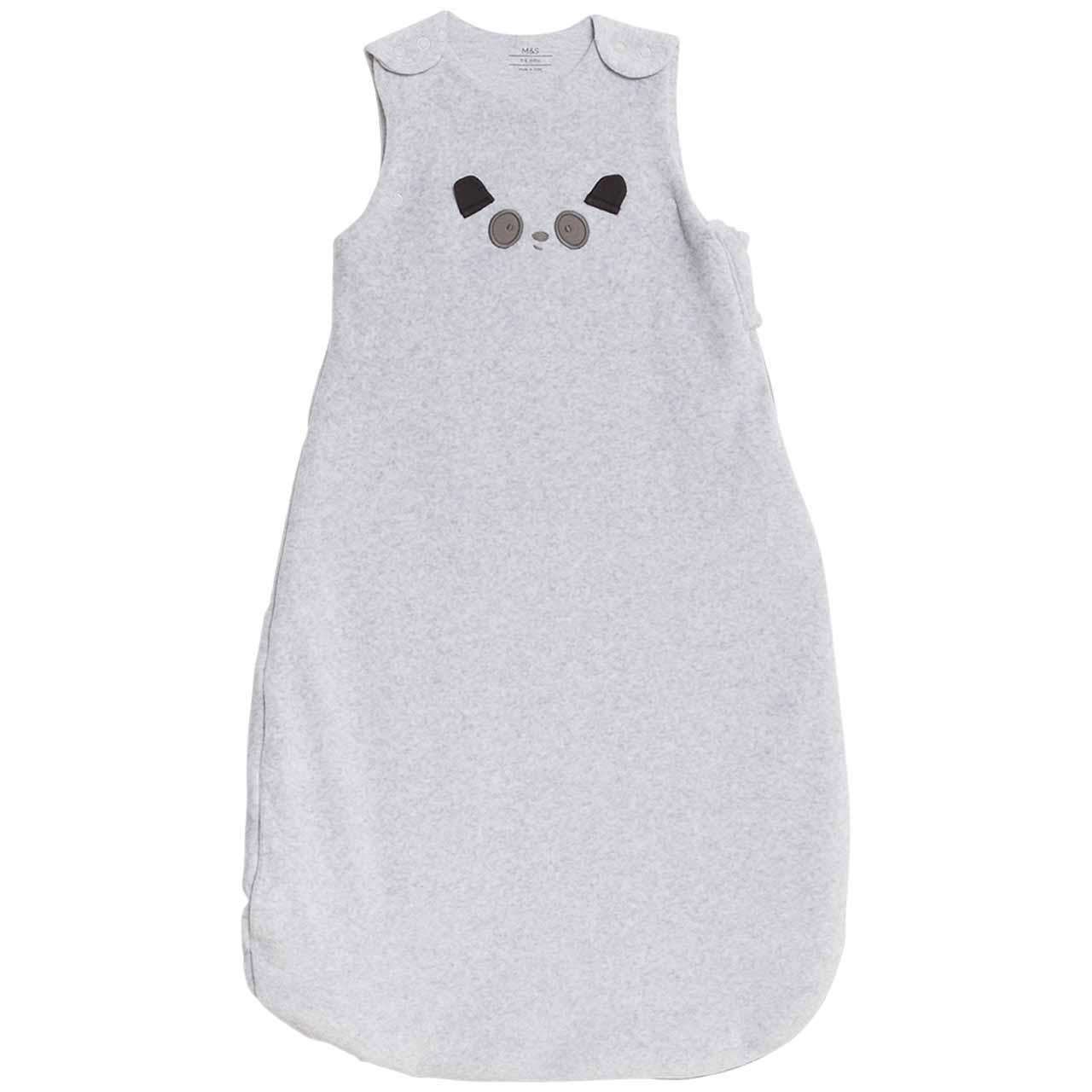 M&S Bear Face 2.5 Tog Sleeping Bag 0-6 Months, Grey