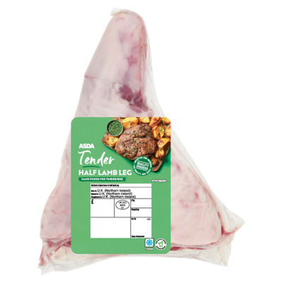 ASDA Tender Half Lamb Leg (Typically 1.1kg)