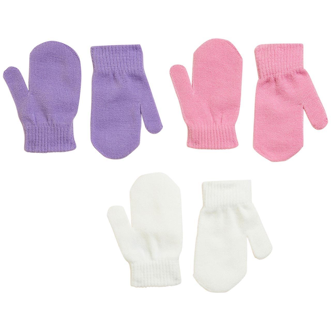 M&S Collection Kids 3 Pack Mittens, One Size Chilli