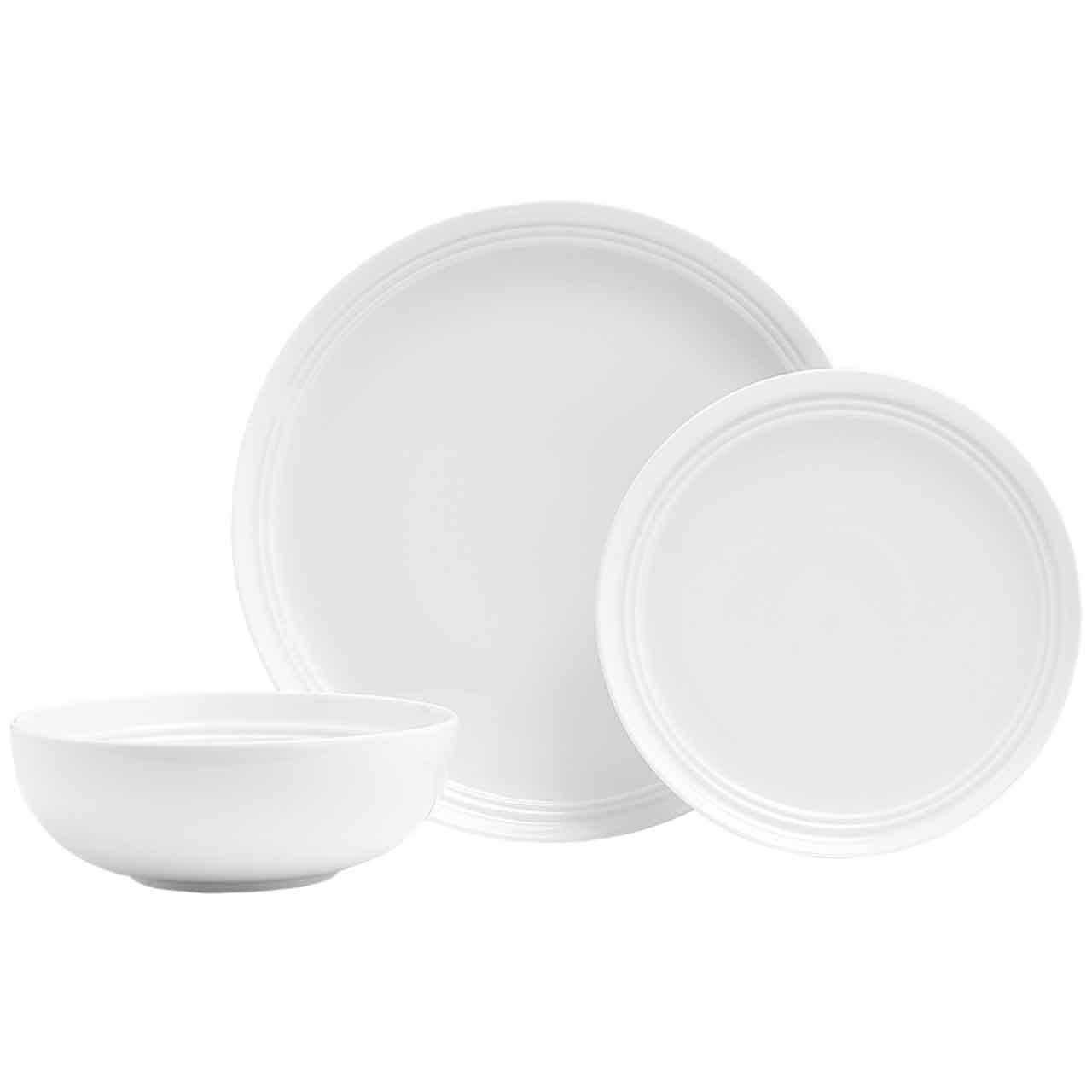 M&S 12 Piece Marlowe Dinner Set, White