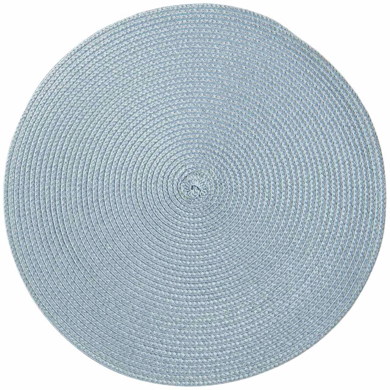 M&S Collection Set of 4 Round Woven Placemats, Blue