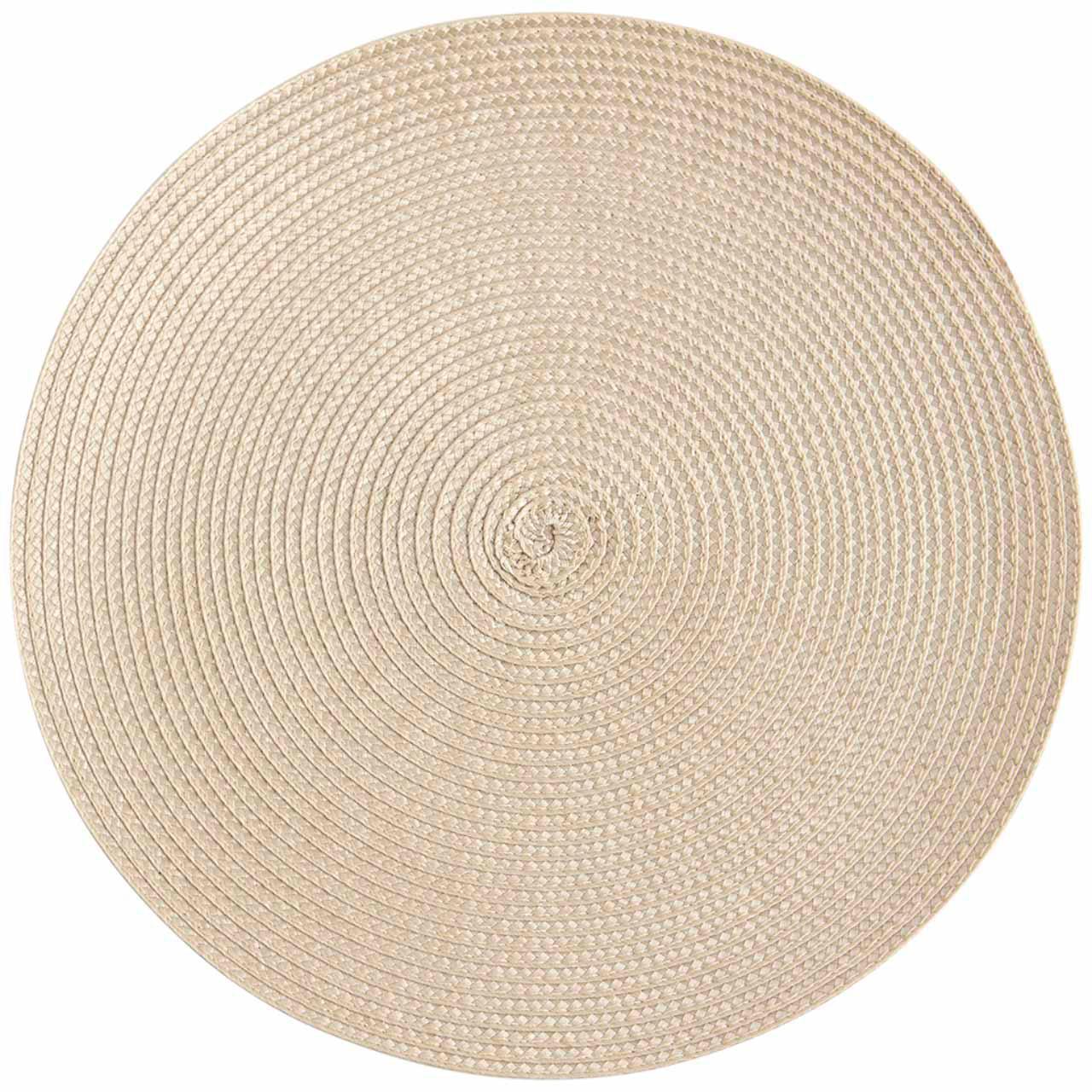 M&S Collection Set of 4 Round Woven Placemats, Natural