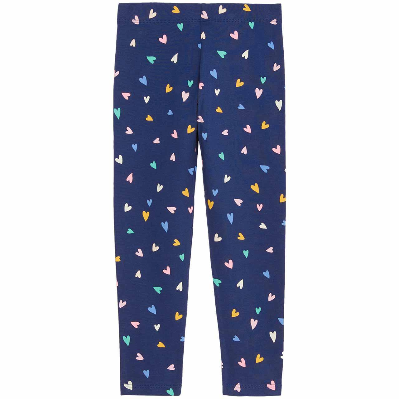 M&S Cotton Rich Heart Legging 2-3 Years, Navy