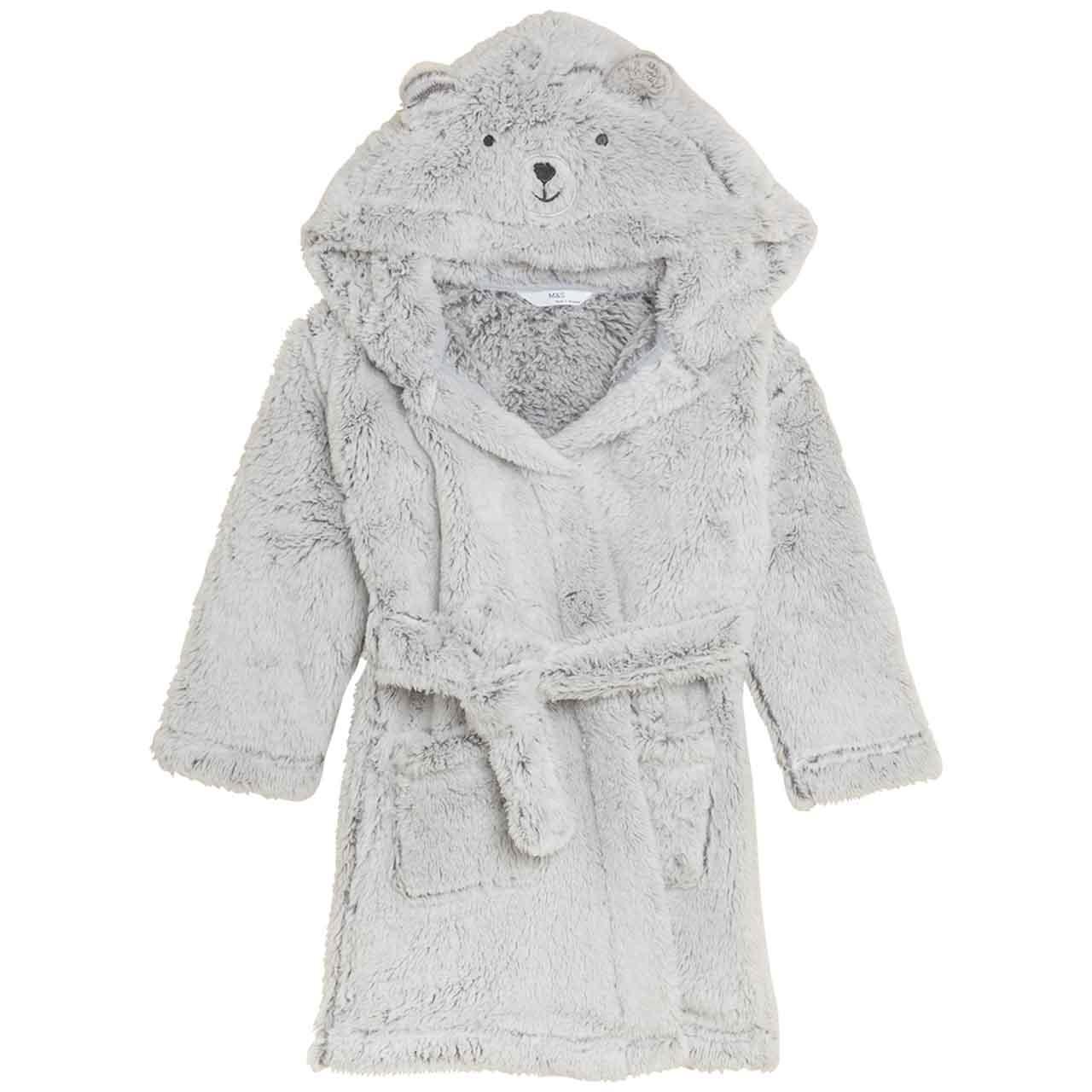 M&S TG Bear Novelty Dressing Gown, 5-6 Y, Cream