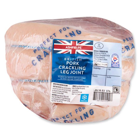 Ashfields British Pork Crackling Leg Joint Typically 1.5kg