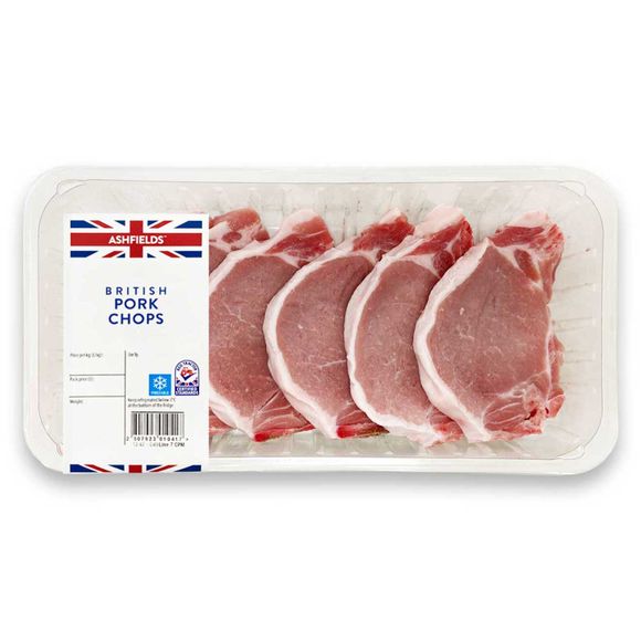 Ashfields Pork Chops Typically 1.025kg