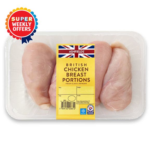 Ashfields Chicken Breast Portions Typically 0.925kg