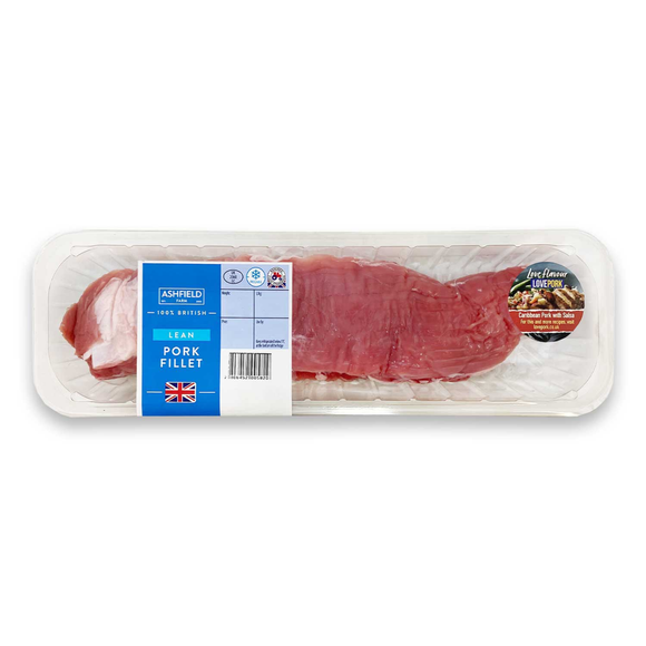 Ashfields Lean Pork Fillet Typically 0.525kg