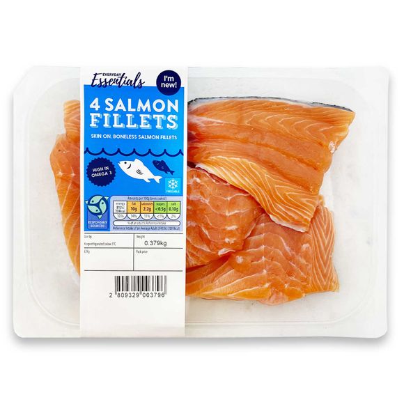 Everyday Essentials Salmon Fillets Typically 0.4kg