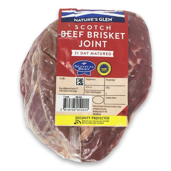 Nature's Glen Scotch Beef Brisket Joint Typically 1.05kg