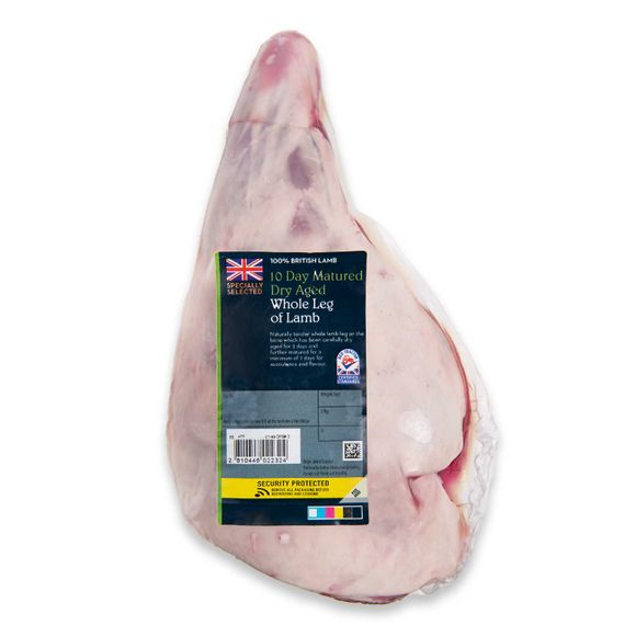 Specially Selected 10 Day Matured Dry Aged Whole Leg Of Lamb Typically 1.275kg