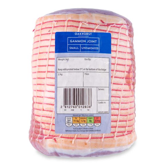 Oakhurst Unsmoked Gammon Joint Typically 1kg