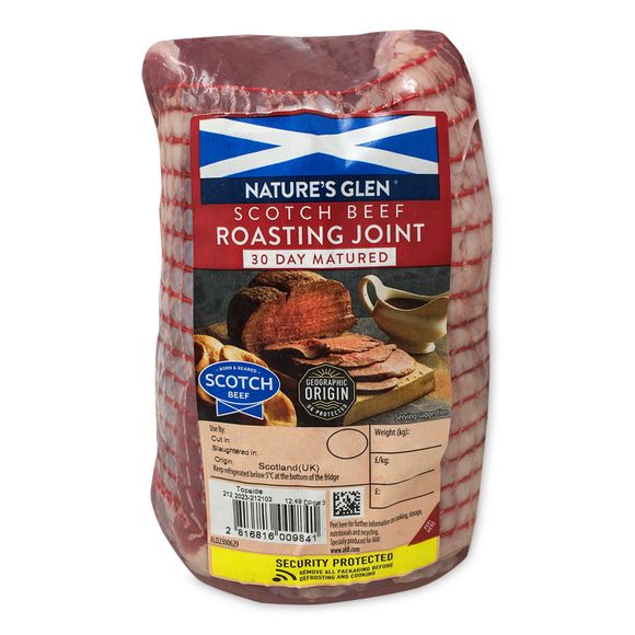 Nature's Glen 30 Day Matured Scotch Beef Roasting Joint Typically 1.025kg