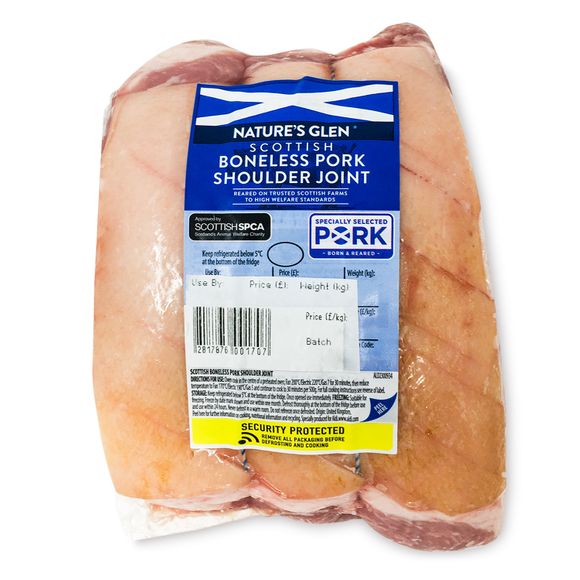 Nature's Glen Scottish Boneless Pork Shoulder Joint Typically 1.5kg