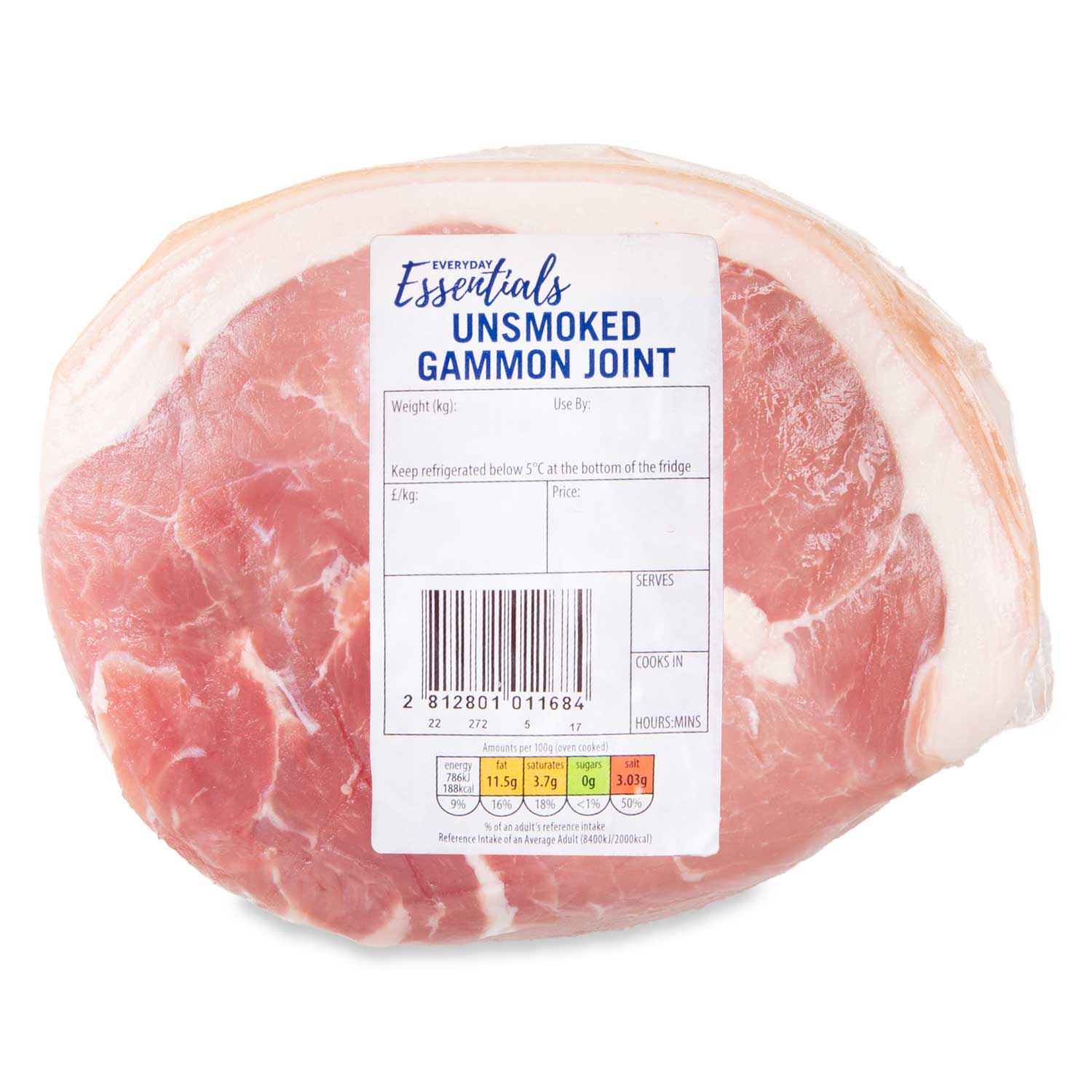 Everyday Essentials Unsmoked Gammon Joint Typically 1kg