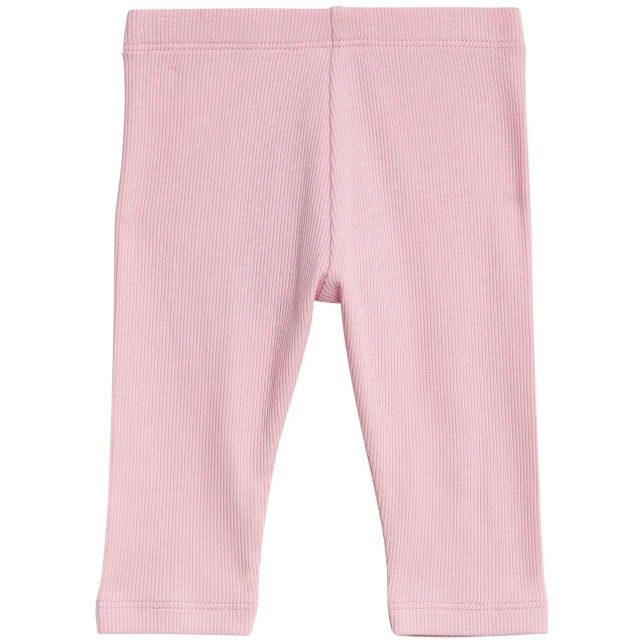 M&S Girls Collection Cotton Rich Leggings, 6-9 Months, Pink