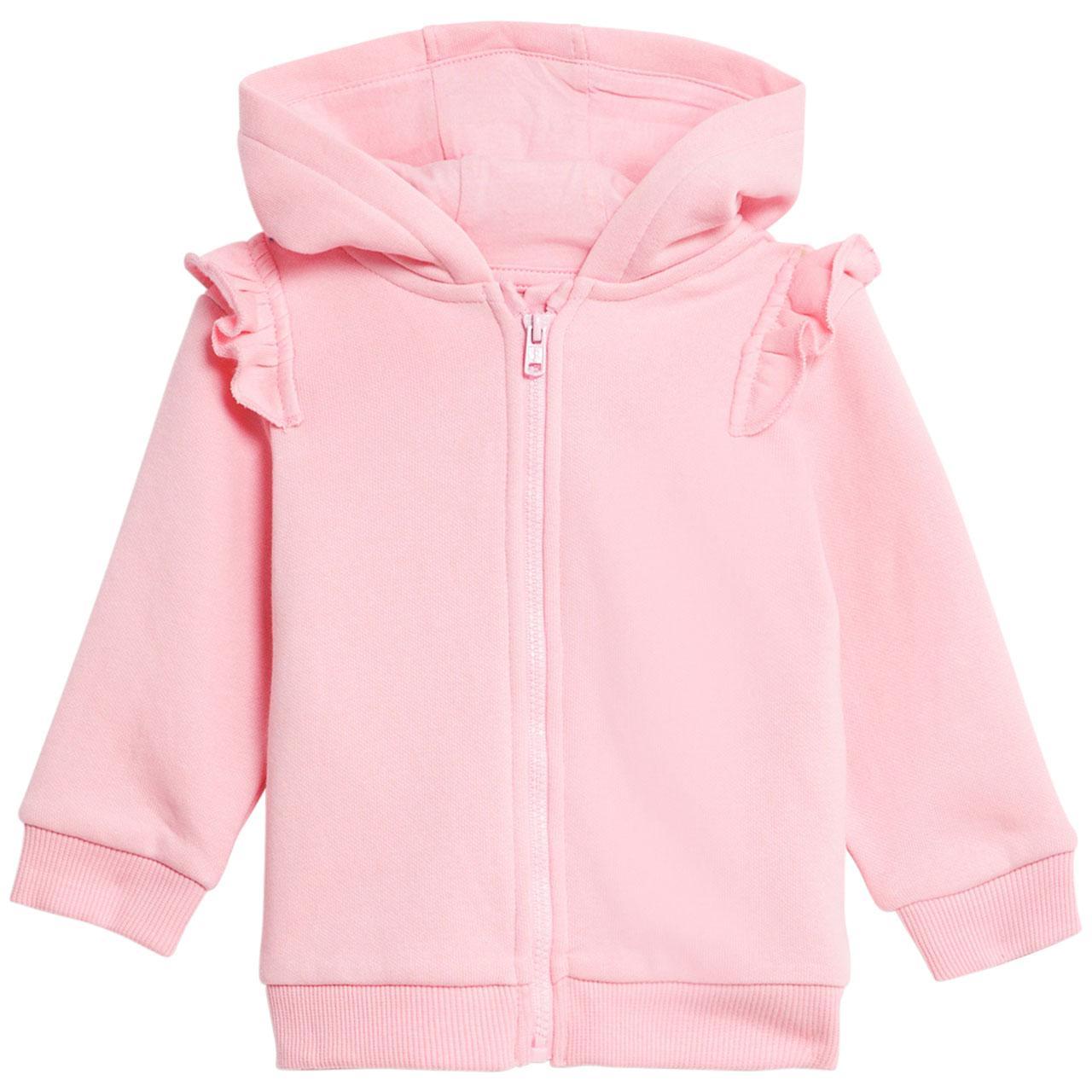 M&S Girls Cotton Rich Hoodie, 9-12 Months, Pink