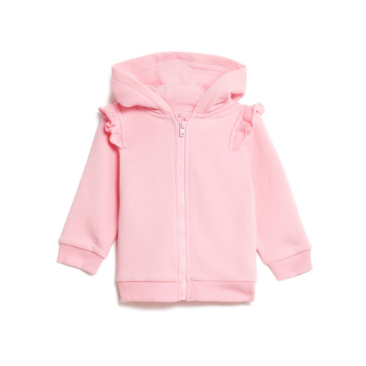 M&S Girls Cotton Rich Hoodie, 18-24 Months, Pink