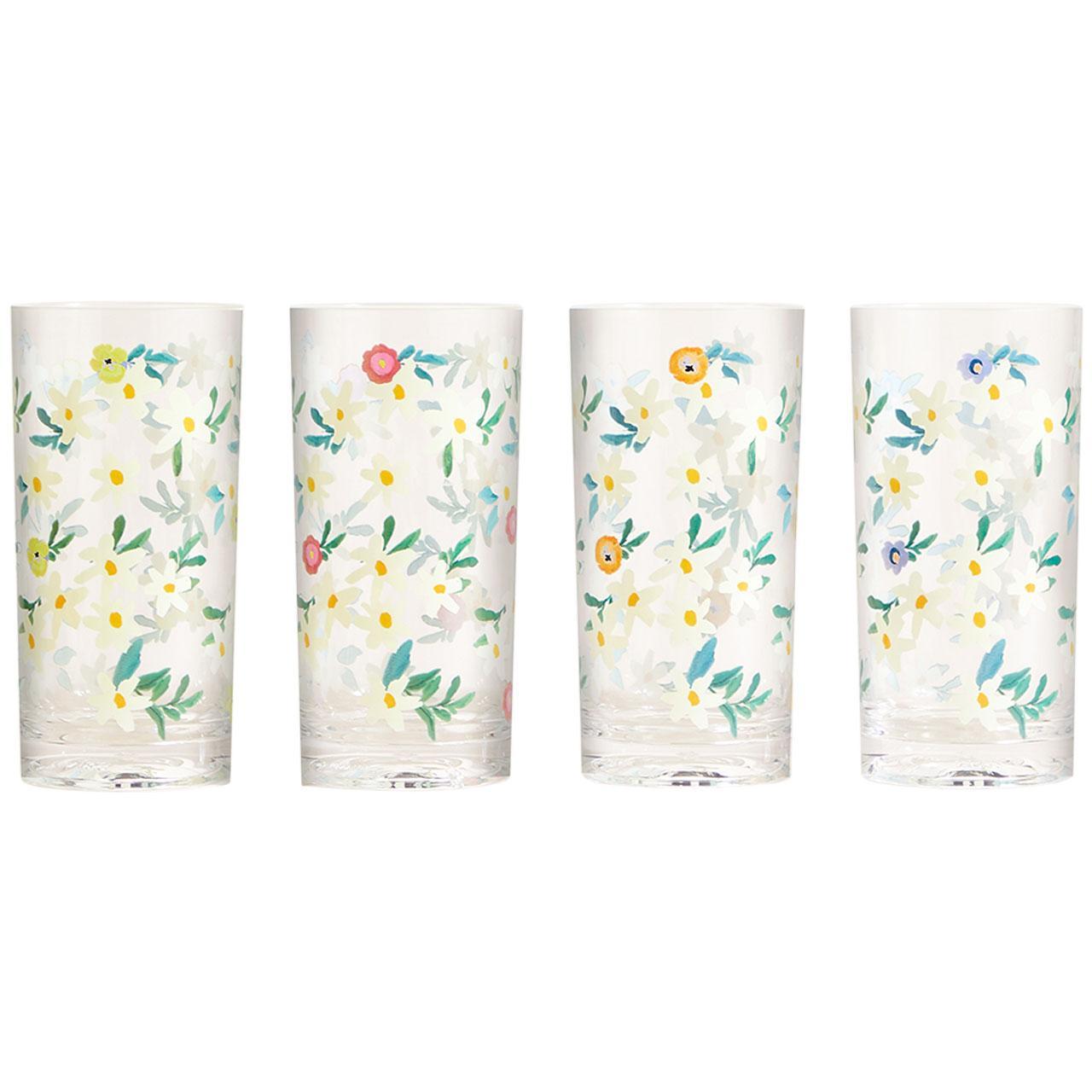 M&S Set of 4 Floral Picnic Highballs