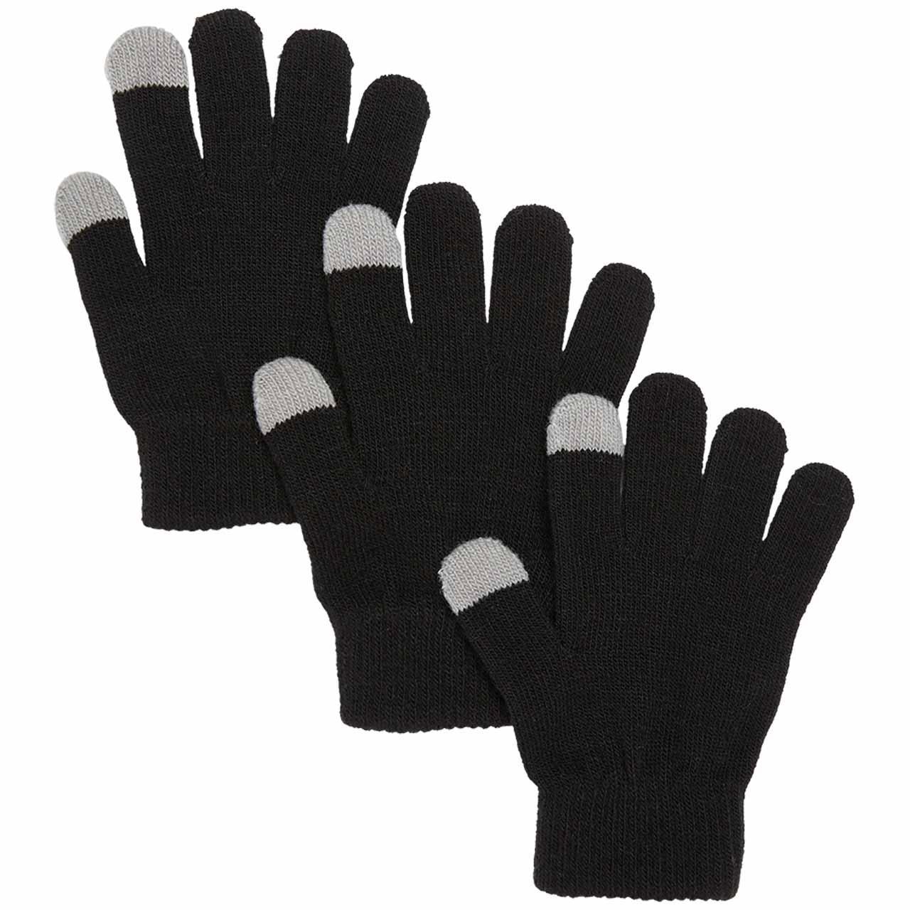 M&S Y/OB Magic Gloves 3 Pack 1 SIZE Black