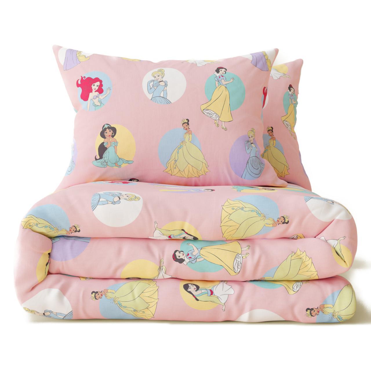 M&S Spotted Disney Princesses Bedset, Single, Pink Mix