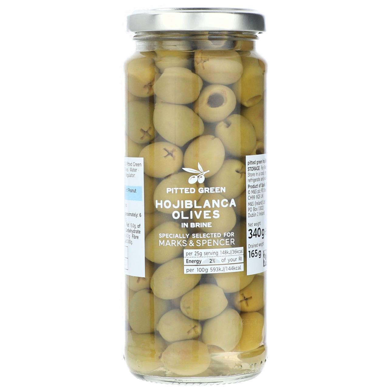 M&S Pitted Green Hojiblanca Olives