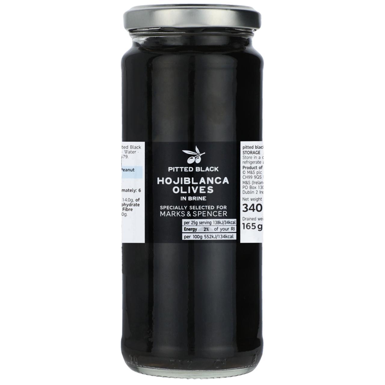 M&S Pitted Black Hojiblanca Olives