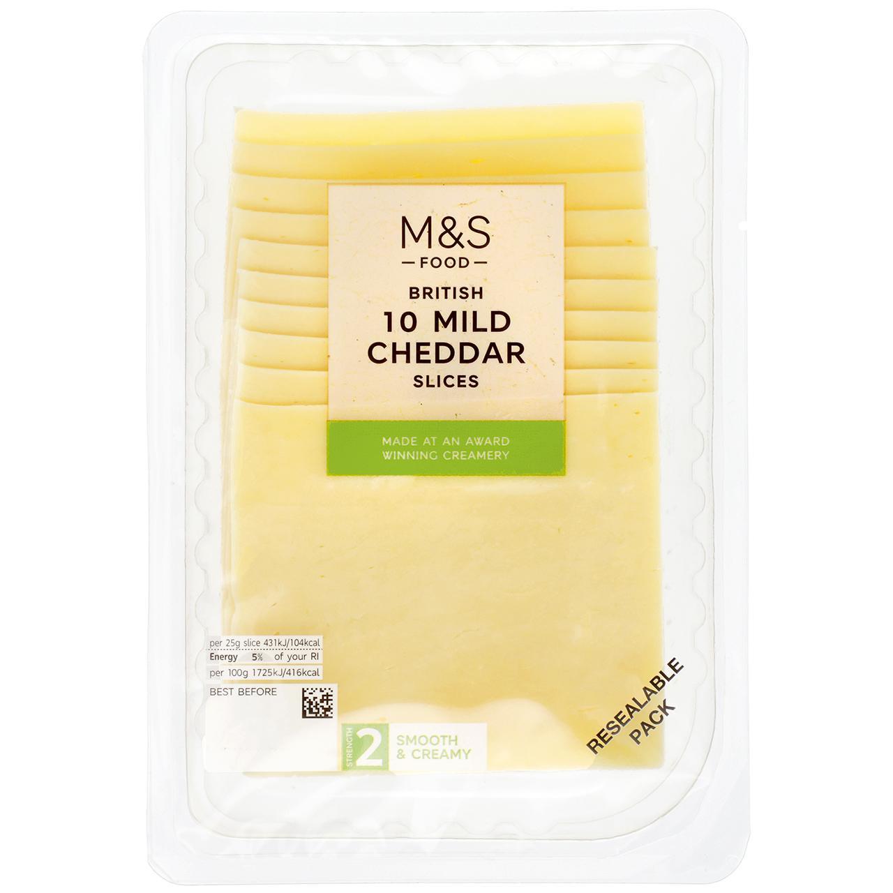 M&S British Mild Cheddar 10 Slices