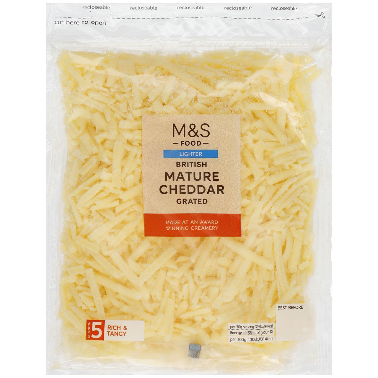 M&S British Lighter Mature Grated Cheddar