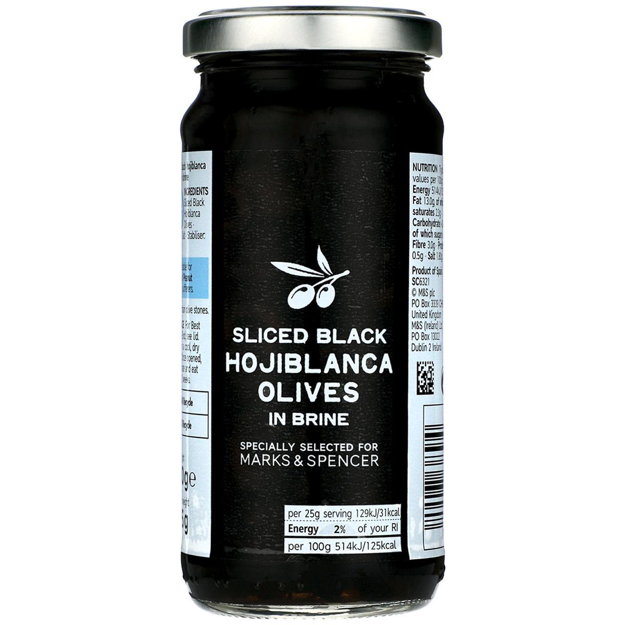 M&S Sliced Black Hojiblanca Olives in Brine