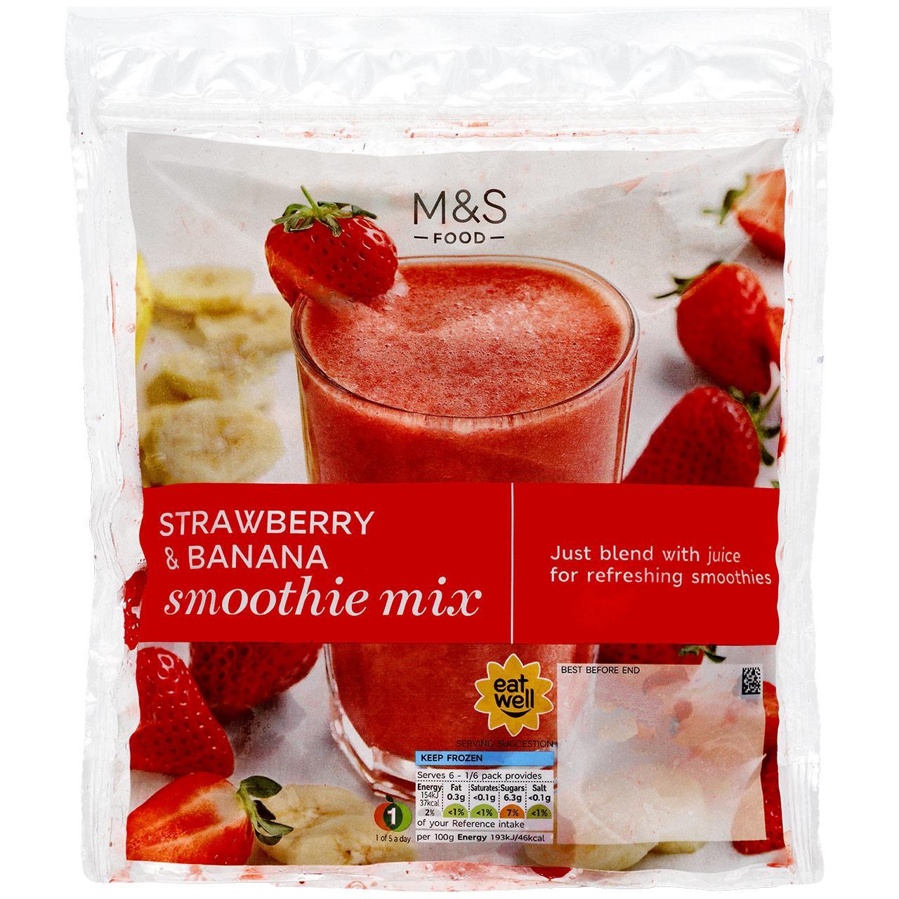 M&S Strawberry & Banana Smoothie Mix Frozen