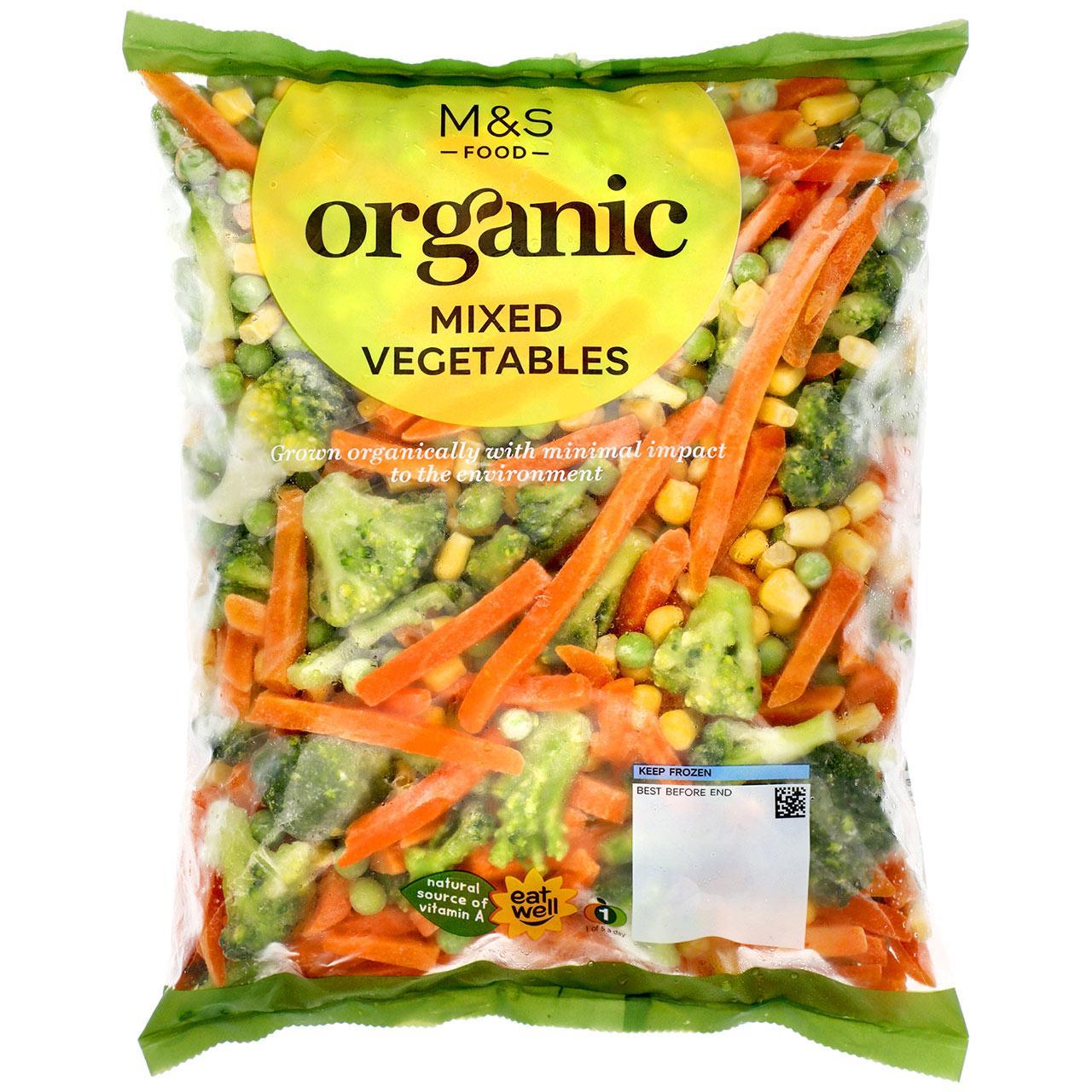 M&S Organic Mixed Vegetables Frozen