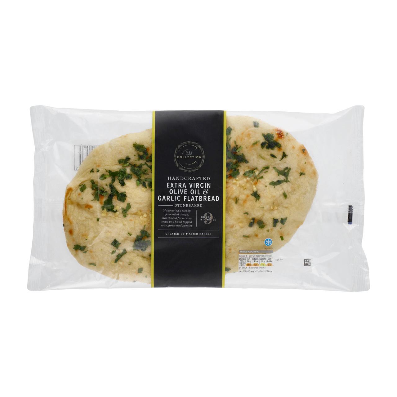 M&S Extra Virgin Olive Oil & Garlic Flatbread