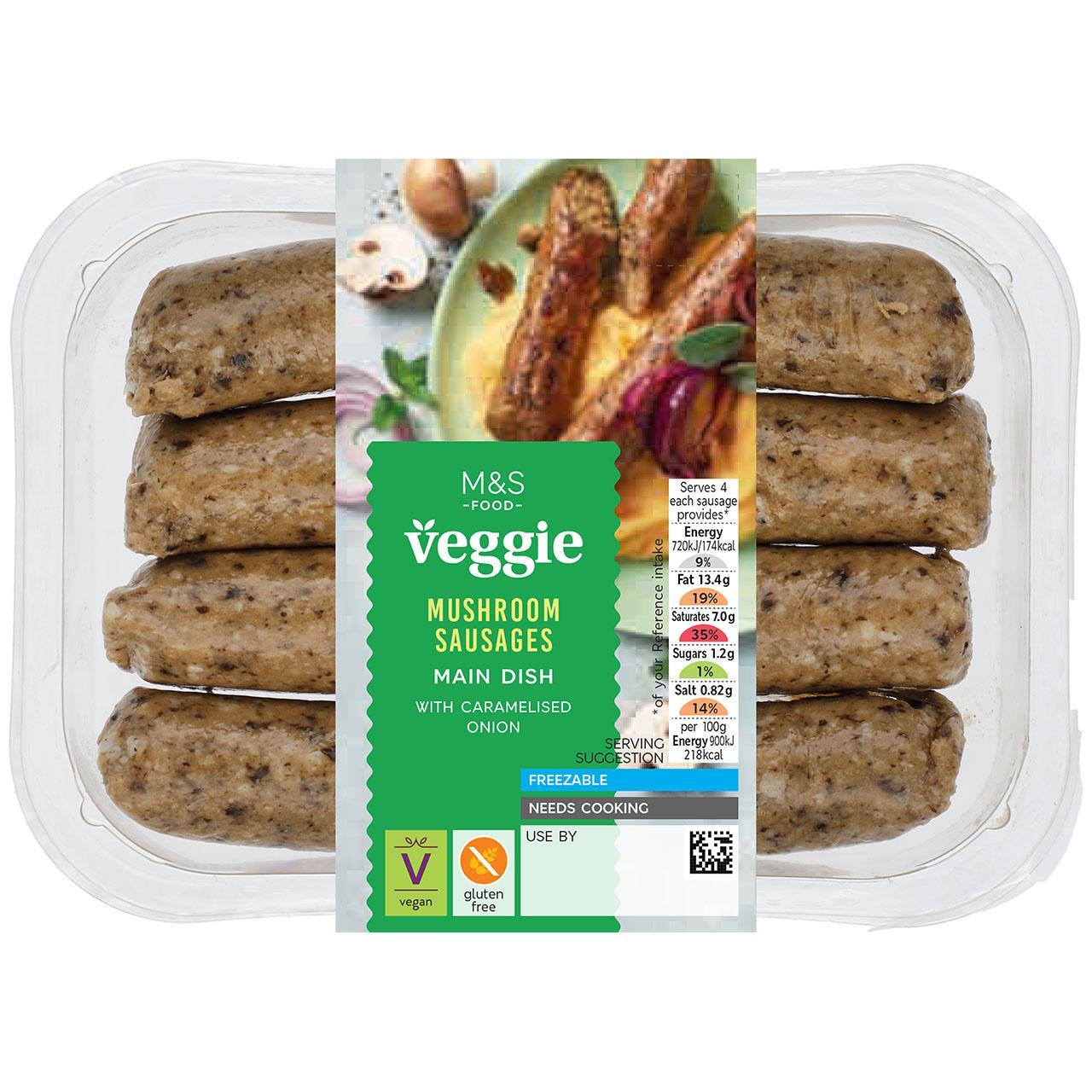 M&S Veggie Mushroom Sausages